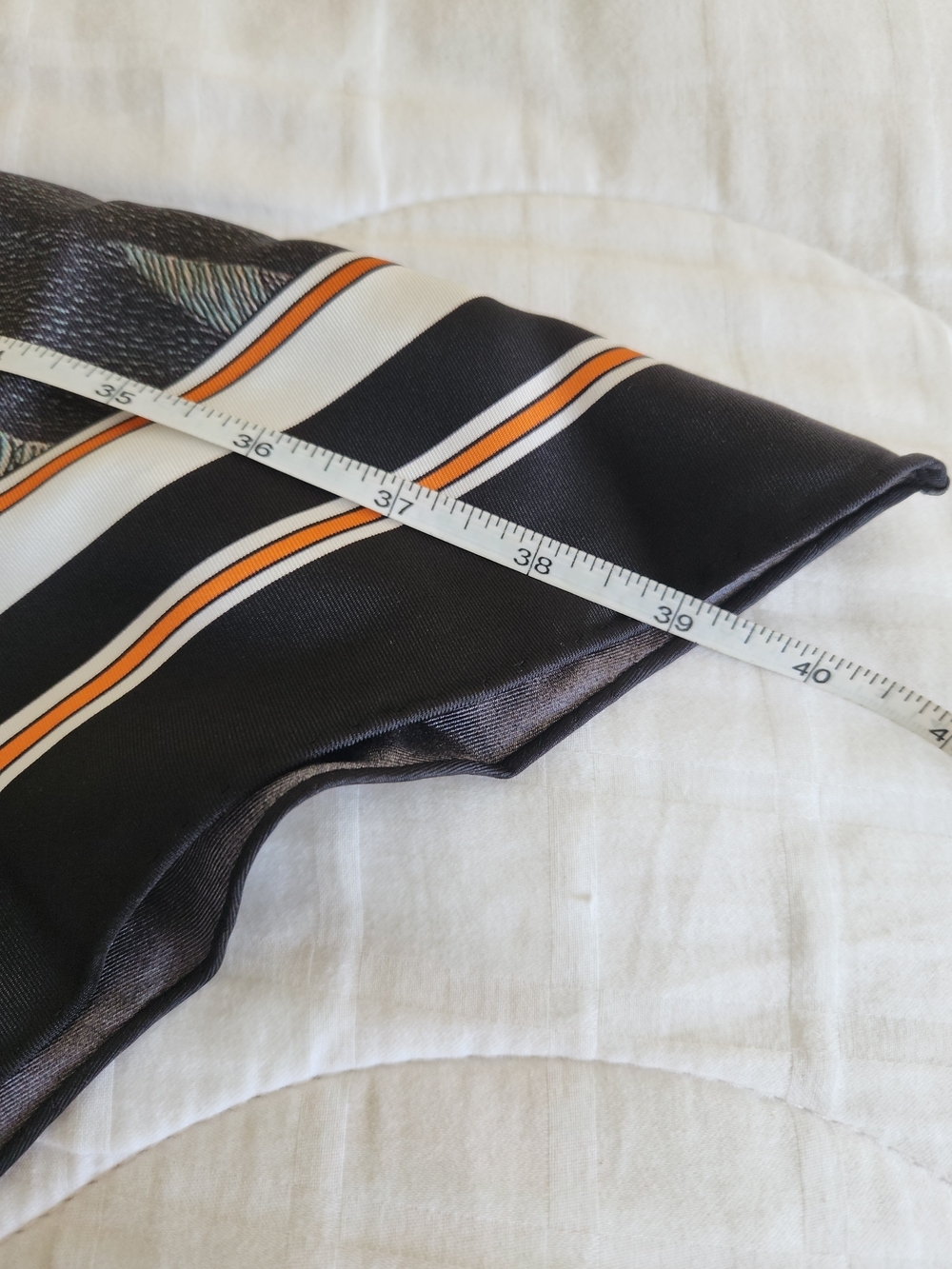 Burberry Silk Scarf Green Cream White Blue Black White Art Fashion Hankerchief - Picture 8 of 9